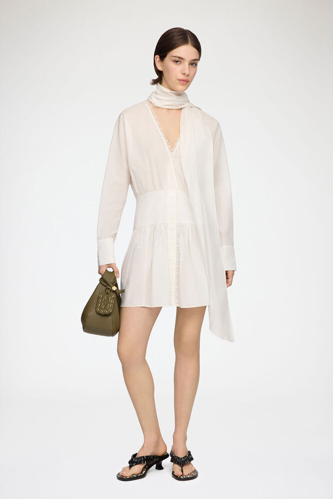 Dress in White Cotton, Bright White