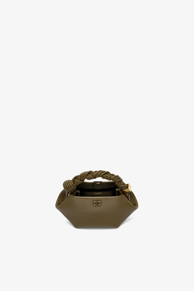 Mini Bou Bag in Grained Green, Military Olive