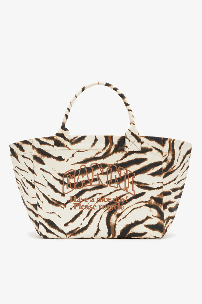 Tote XXL in Zebra, Egret