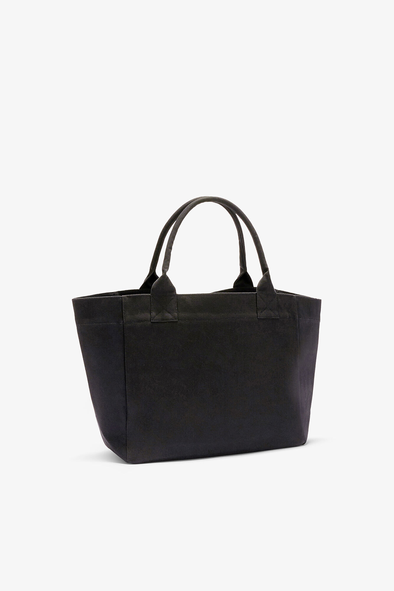 Tote Medium with Cherry, Recycled Cotton, in colour Phantom - 2 - GANNI