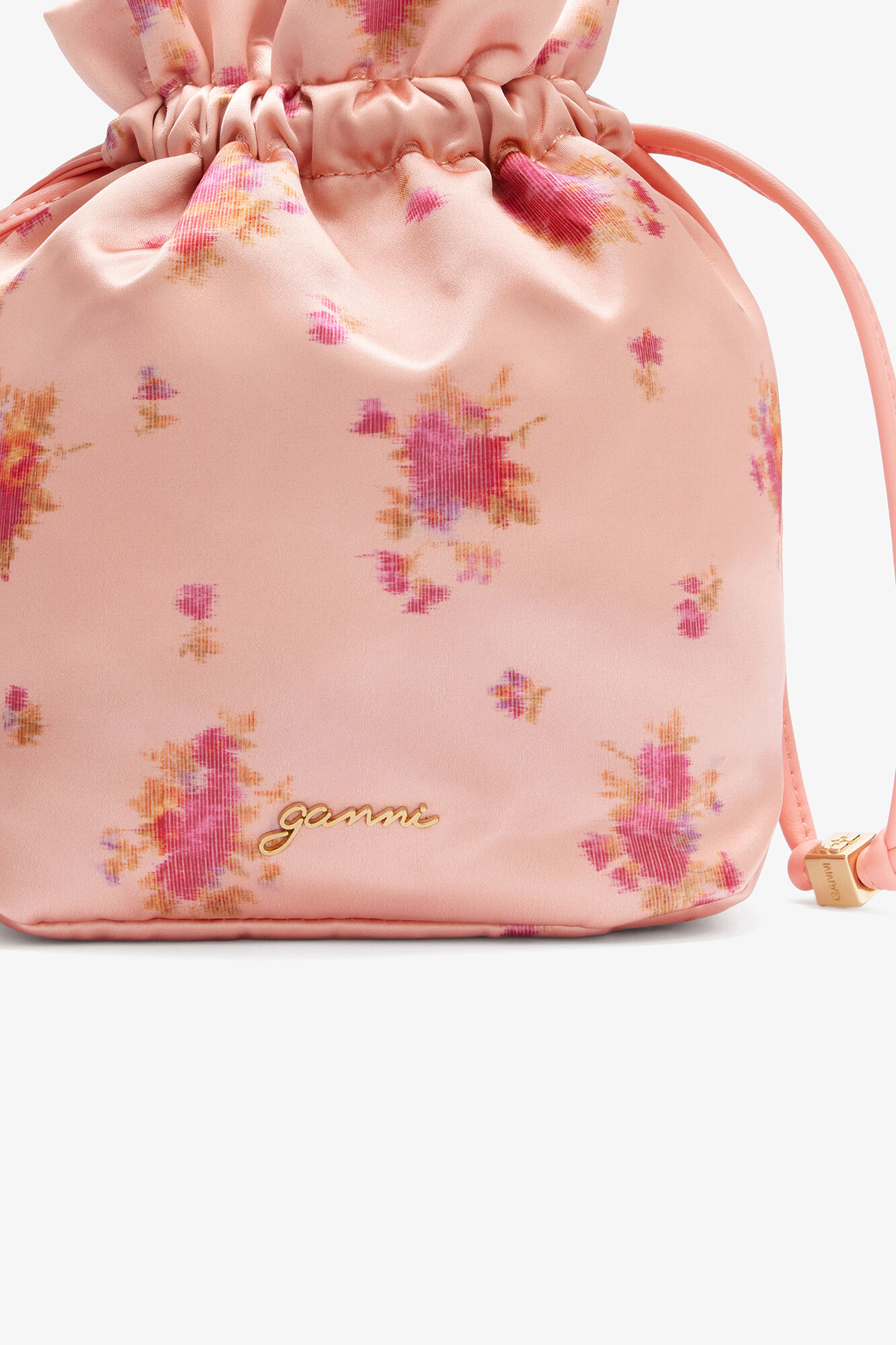 Pouch in Printed Nylon, Recycled Polyester, in colour Shrimp - 3 - GANNI