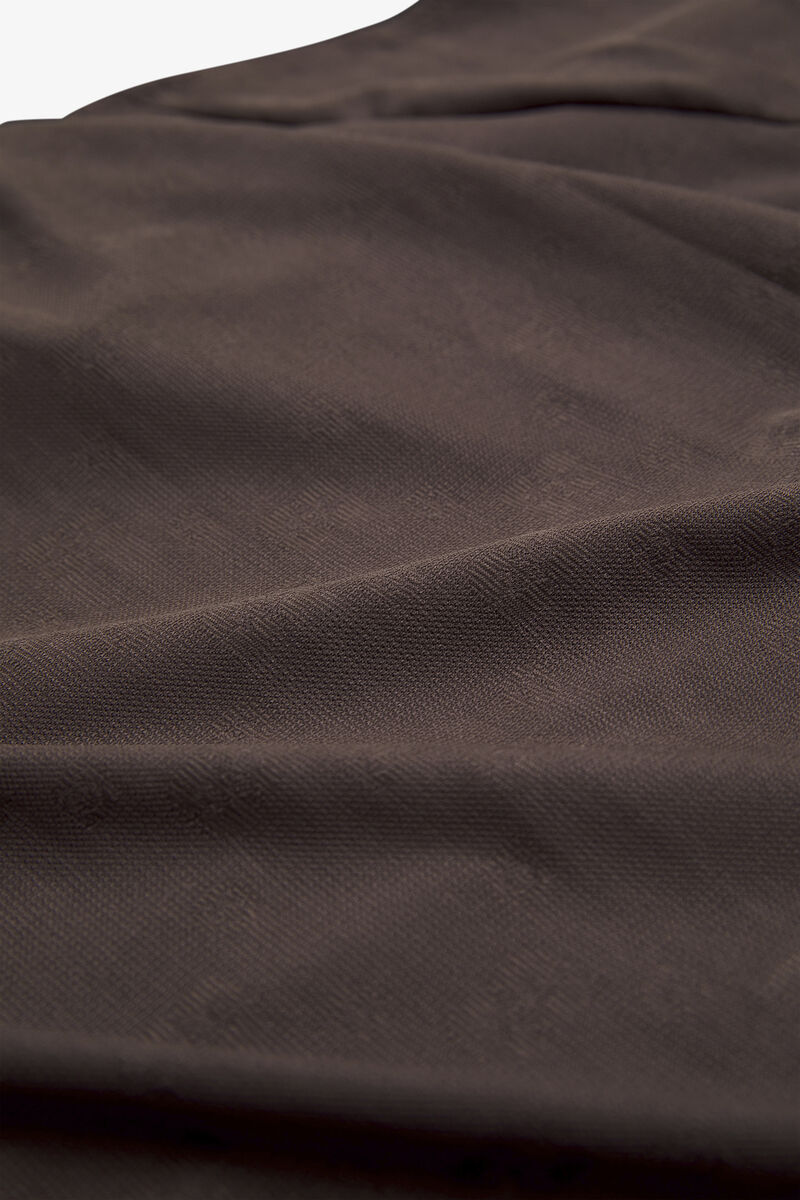 Jacquard Mesh Half-Sleeve Bodysuit, Recycled Polyamide, in colour Espresso - 5 - GANNI