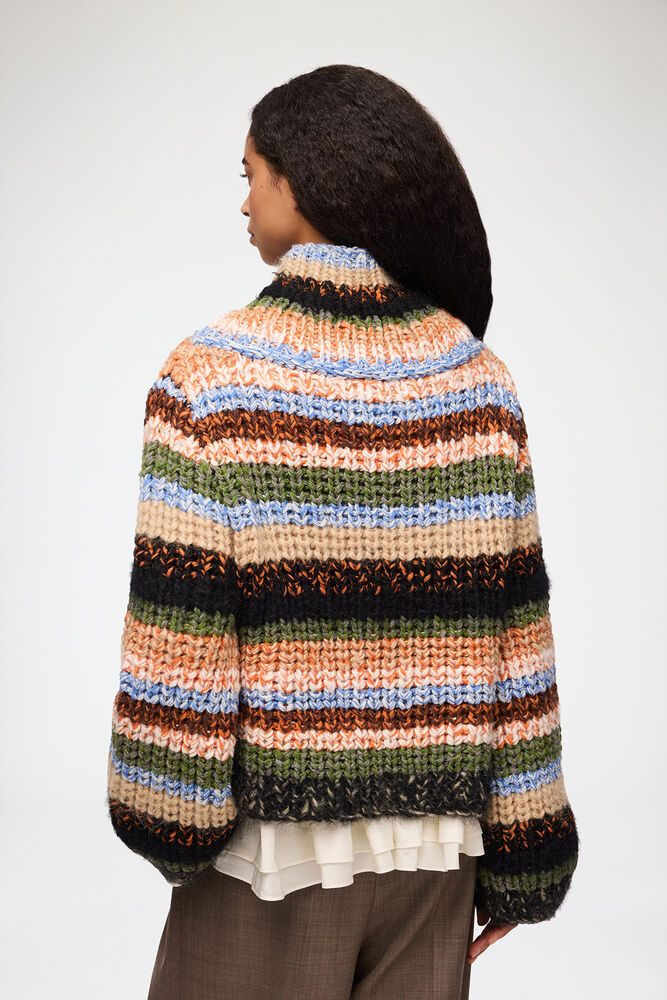 Turtleneck in Multistripe, Multicolour