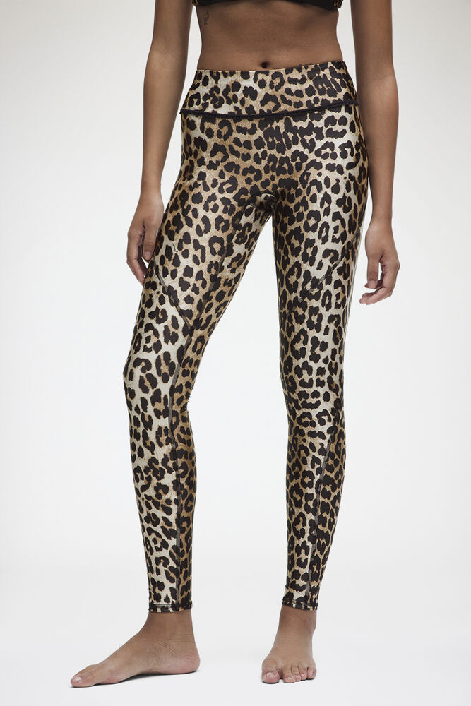 Ruffle-Trim MR Tight in Leopard, Multicolour