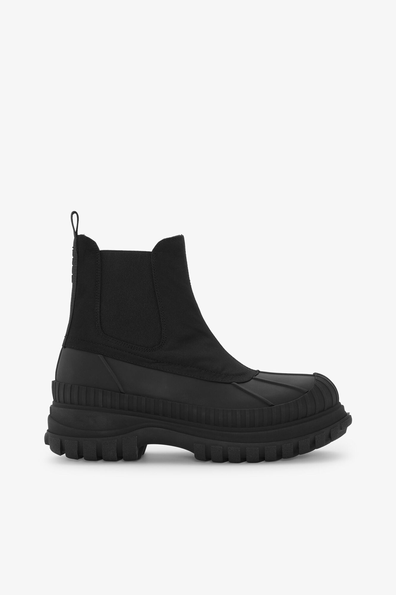 Black Outdoor Chelsea Boots, Recycled Polyester, in colour Black - 1 - GANNI