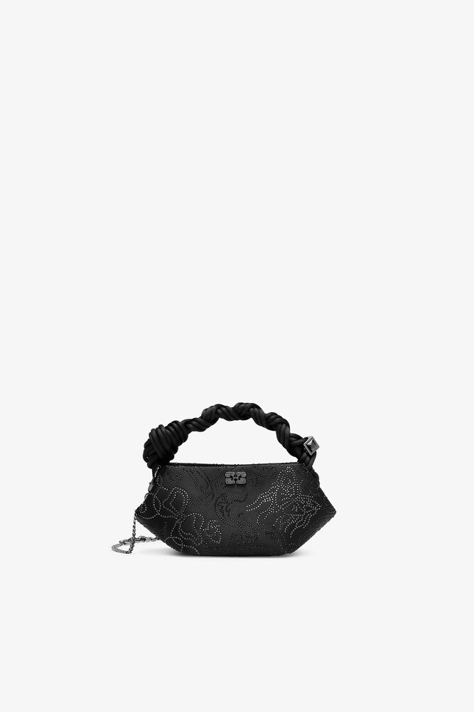 Mini Bou Bag in Black Rhinestone , Black