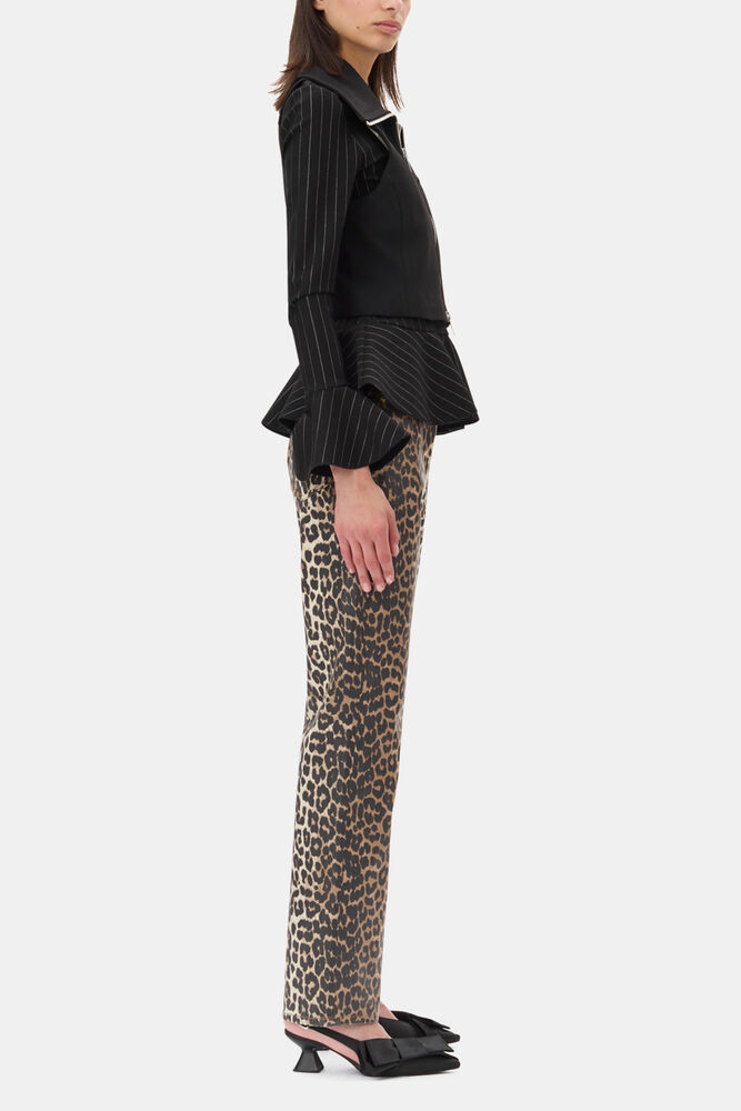 Leopard Foil Carri Jeans, Leopard