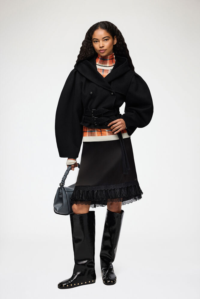 Jacke aus Double-Faced-Wolle, Black