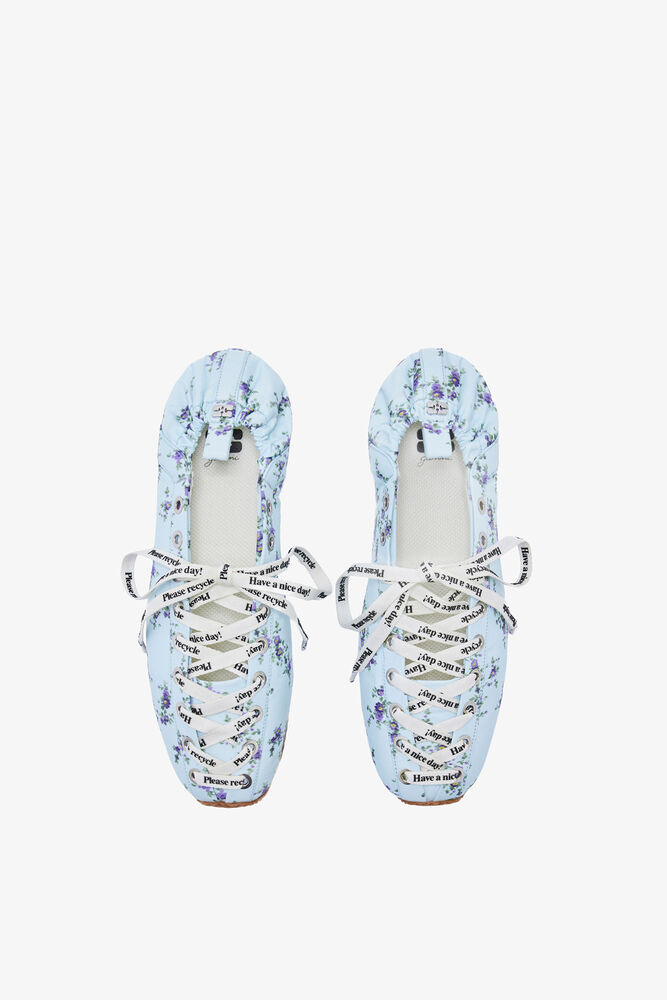 Sporty Ballerina in Blue Nylon, Iced Aqua