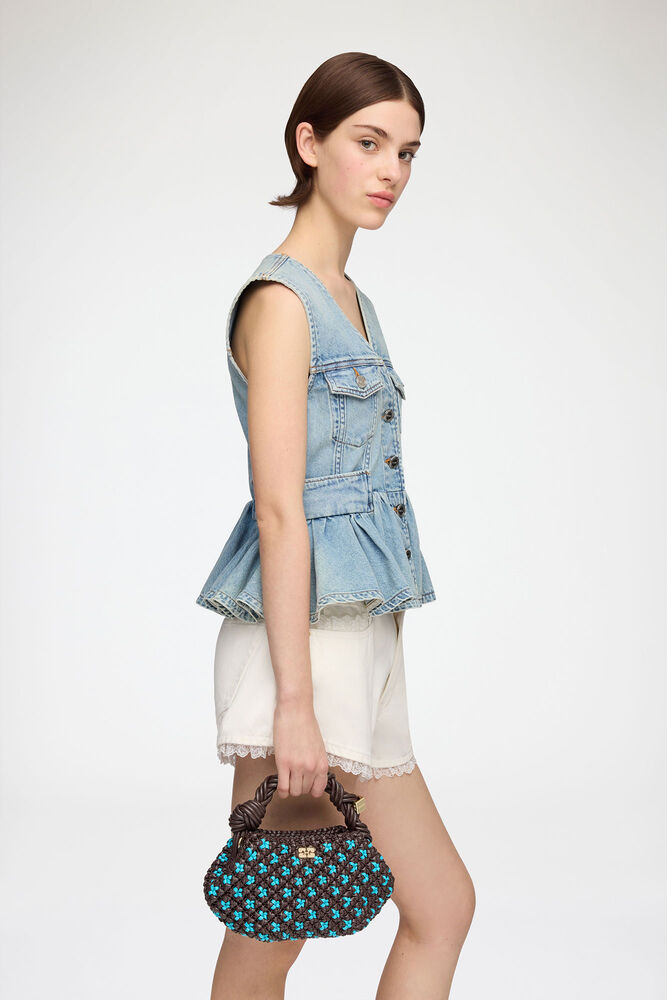 Mini Bou Bag in Braided Brown, Chicory Coffee