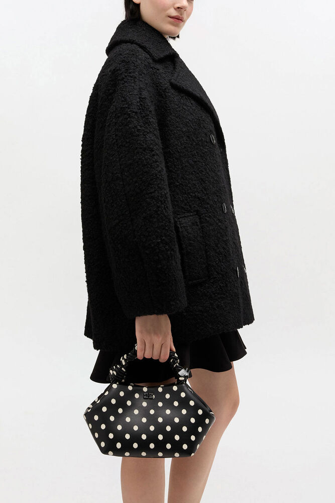 Small Bou Bag in Polka-Dot , Black