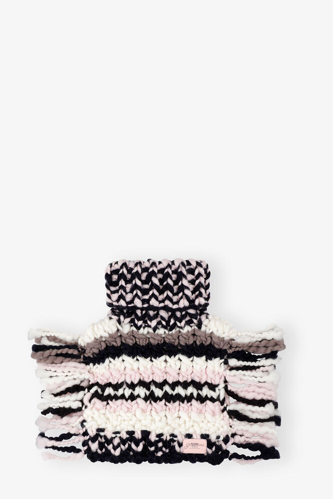 Multicolour Hand-Knit Neckwarmer, Multicolour
