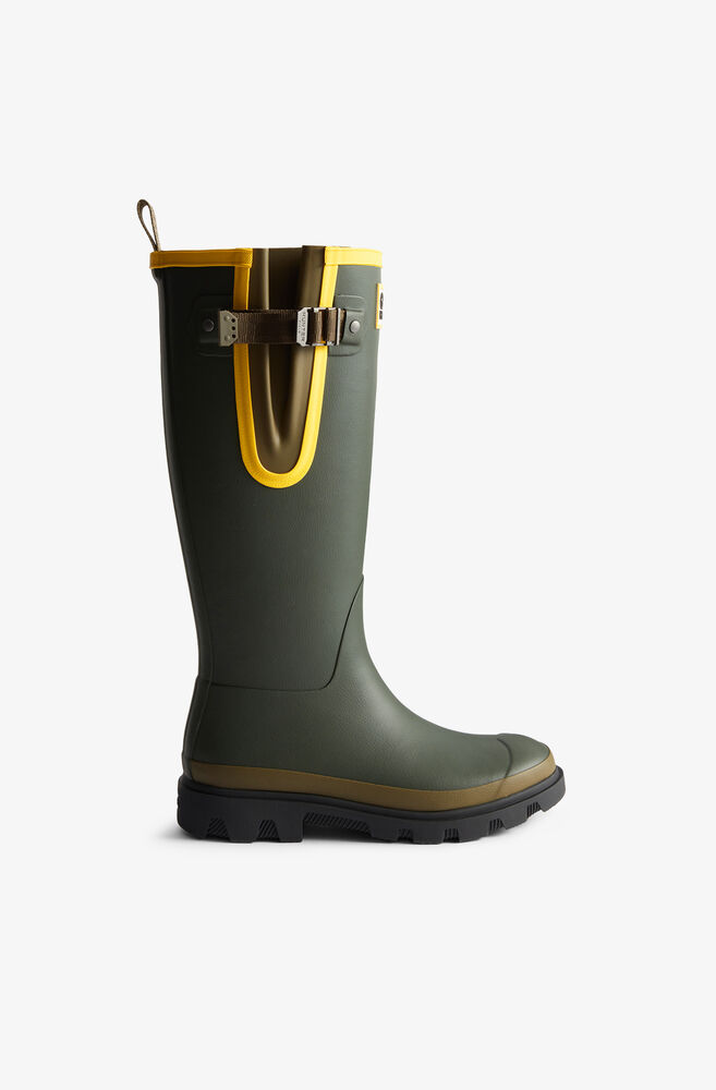 Downpour høje støvler i grøn, Dark Olive