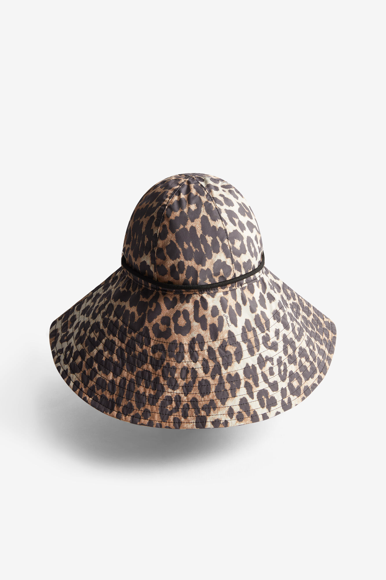 Water Resistant Bucket Hat, Recycled Polyester, in colour Almond Milk - 3 - GANNI