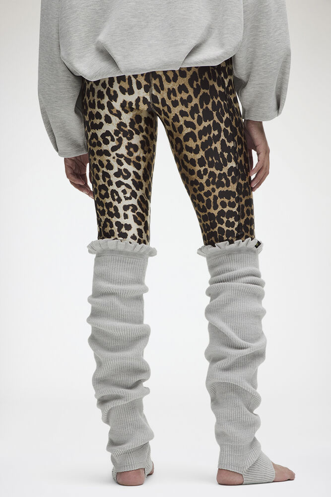 Leg Warmers in Grey Wool-Blend, Heathered Core Ultra Light Grey