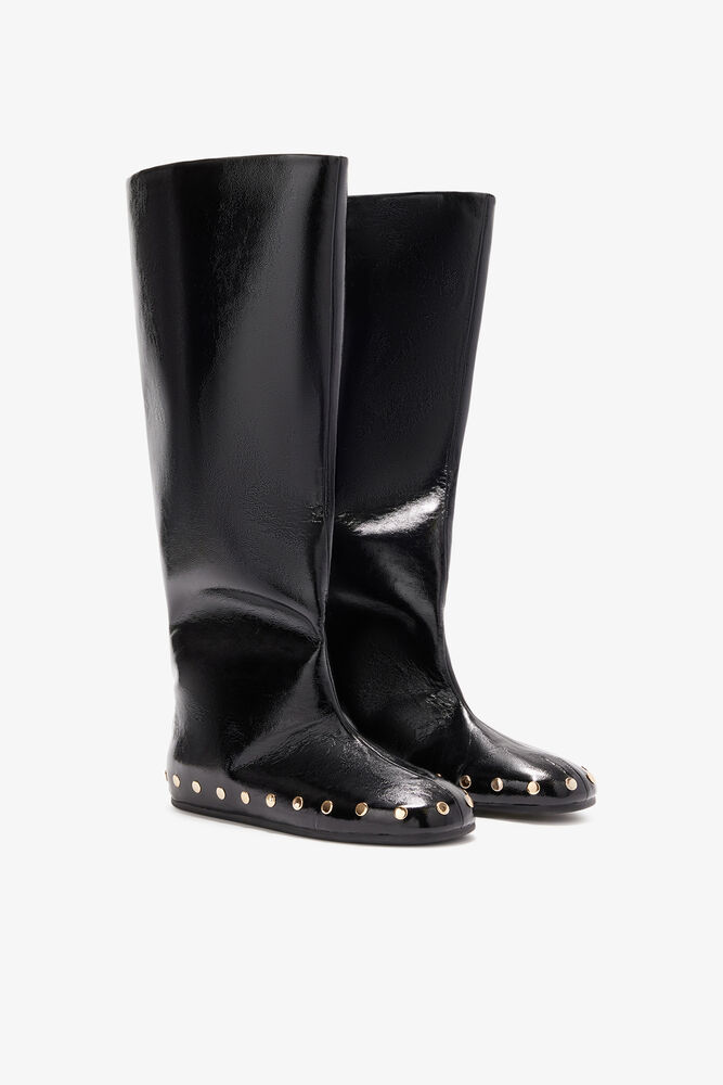 Jenny High Boots in Black, Black