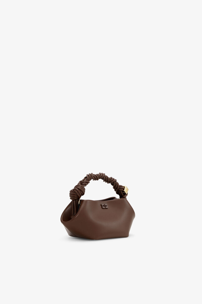 Sac mini Bou marron, Recycled Leather, in colour Chocolate Fondant - 2 - GANNI