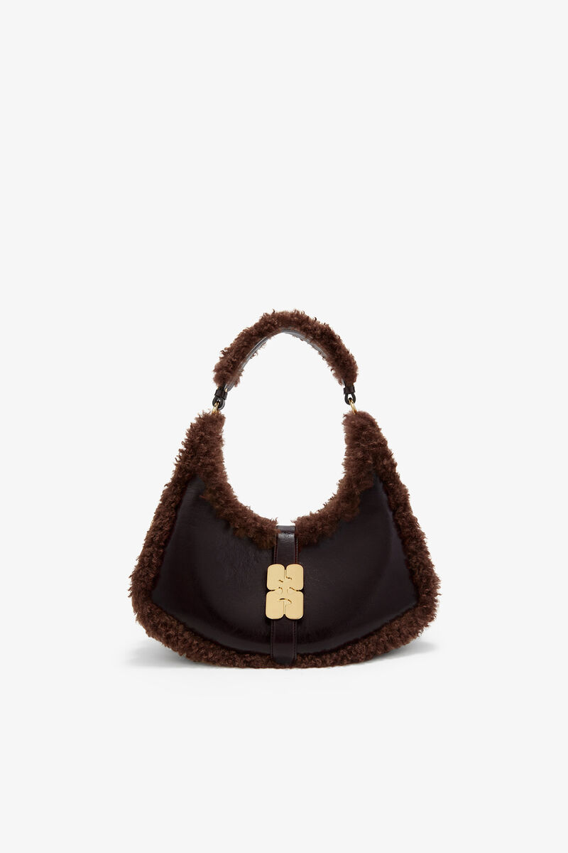 Kleine Kat Tasche in Braun, Polyester, in colour Demitasse - 1 - GANNI