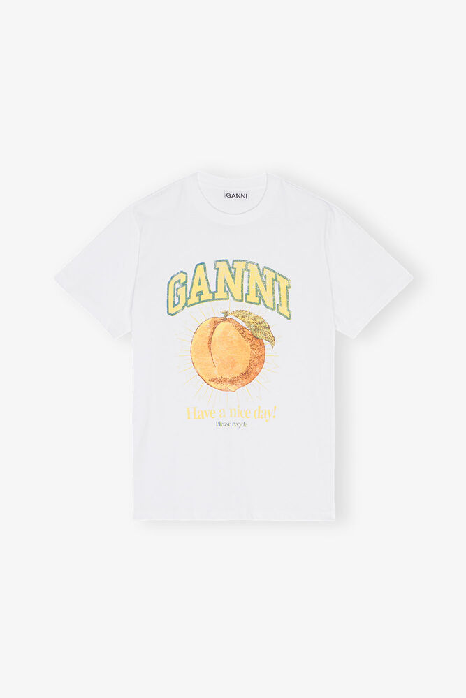 Relaxed Peach T-shirt, Bright White
