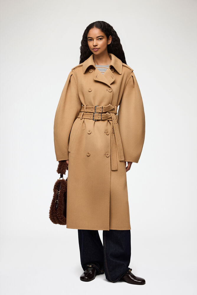 Manteau en laine double face, Tiger's Eye