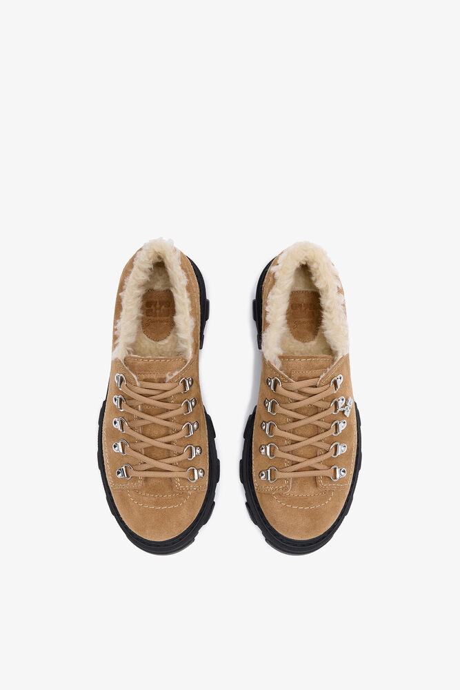 Cleated Derbies in Brown, Cognac