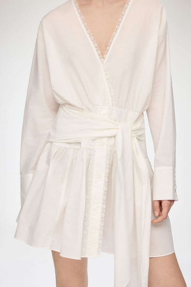 Dress in White Cotton, Bright White