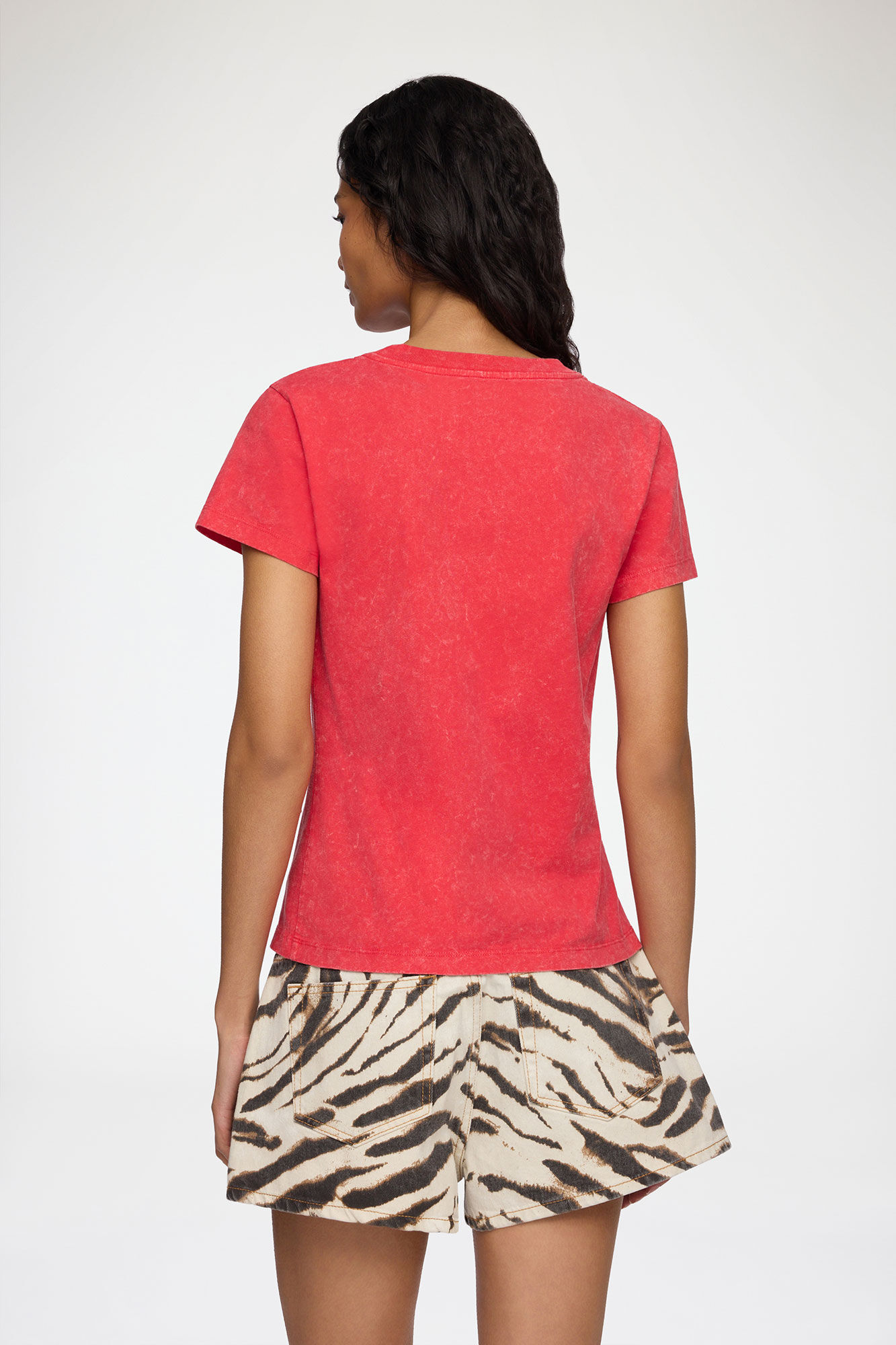 Baby Fit Future T-shirt with Cherry, Recycled Cotton, in colour High Risk Red - 3 - GANNI