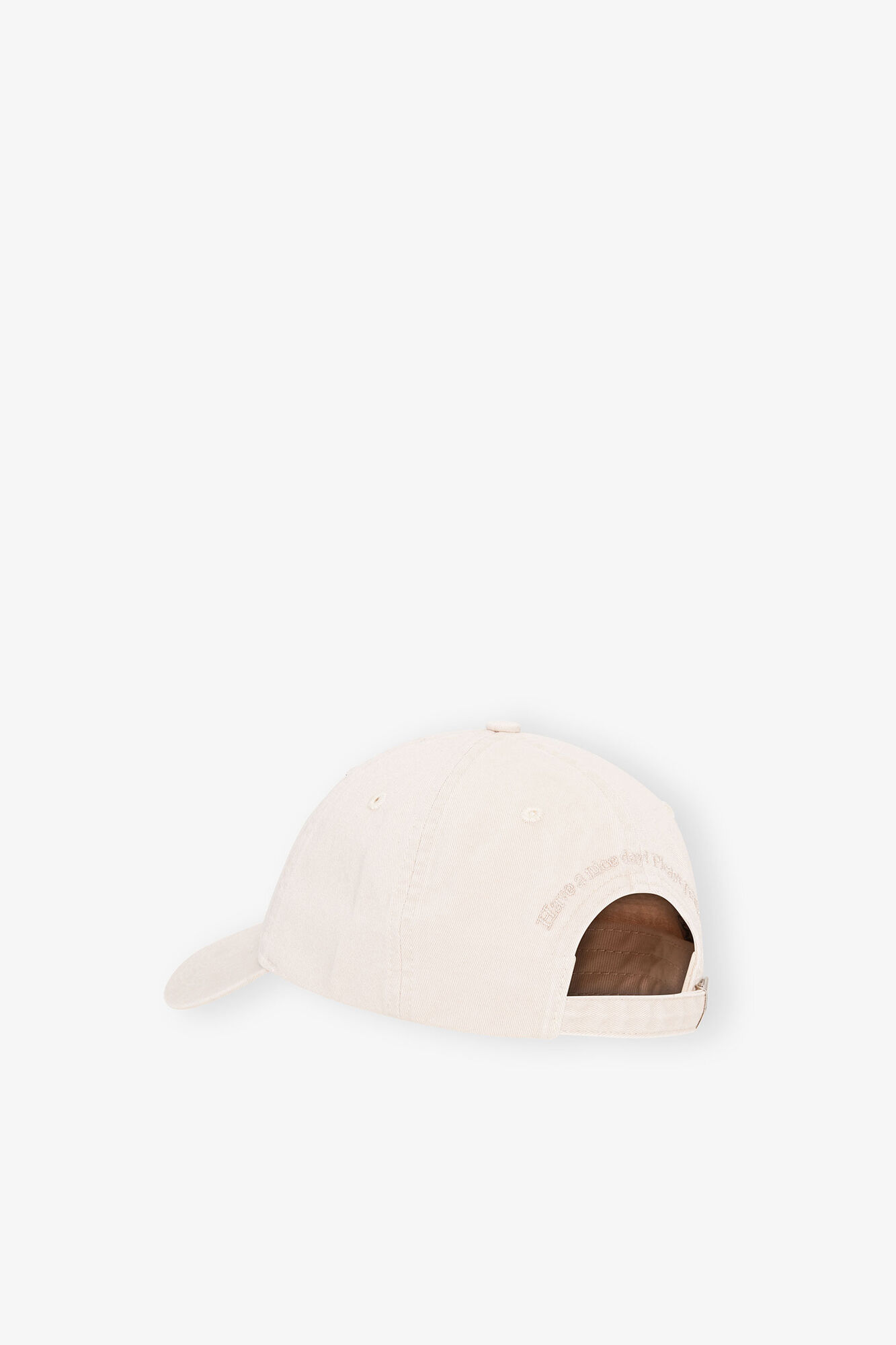 Casquette en toile blanc cassé, Organic Cotton, in colour Egret - 2 - GANNI