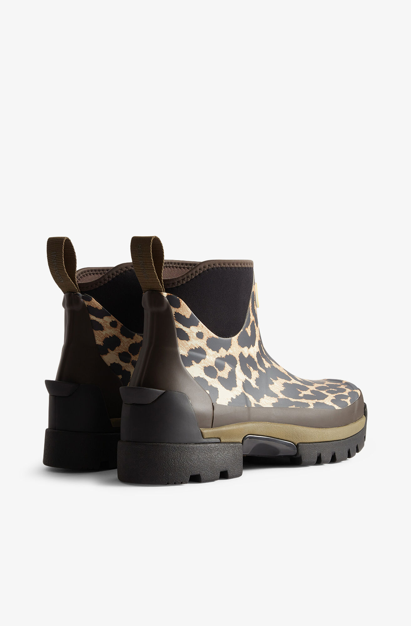 Balmoral Ankle Boots in Leopard, Rubber, in colour Almond Milk - 3 - GANNI