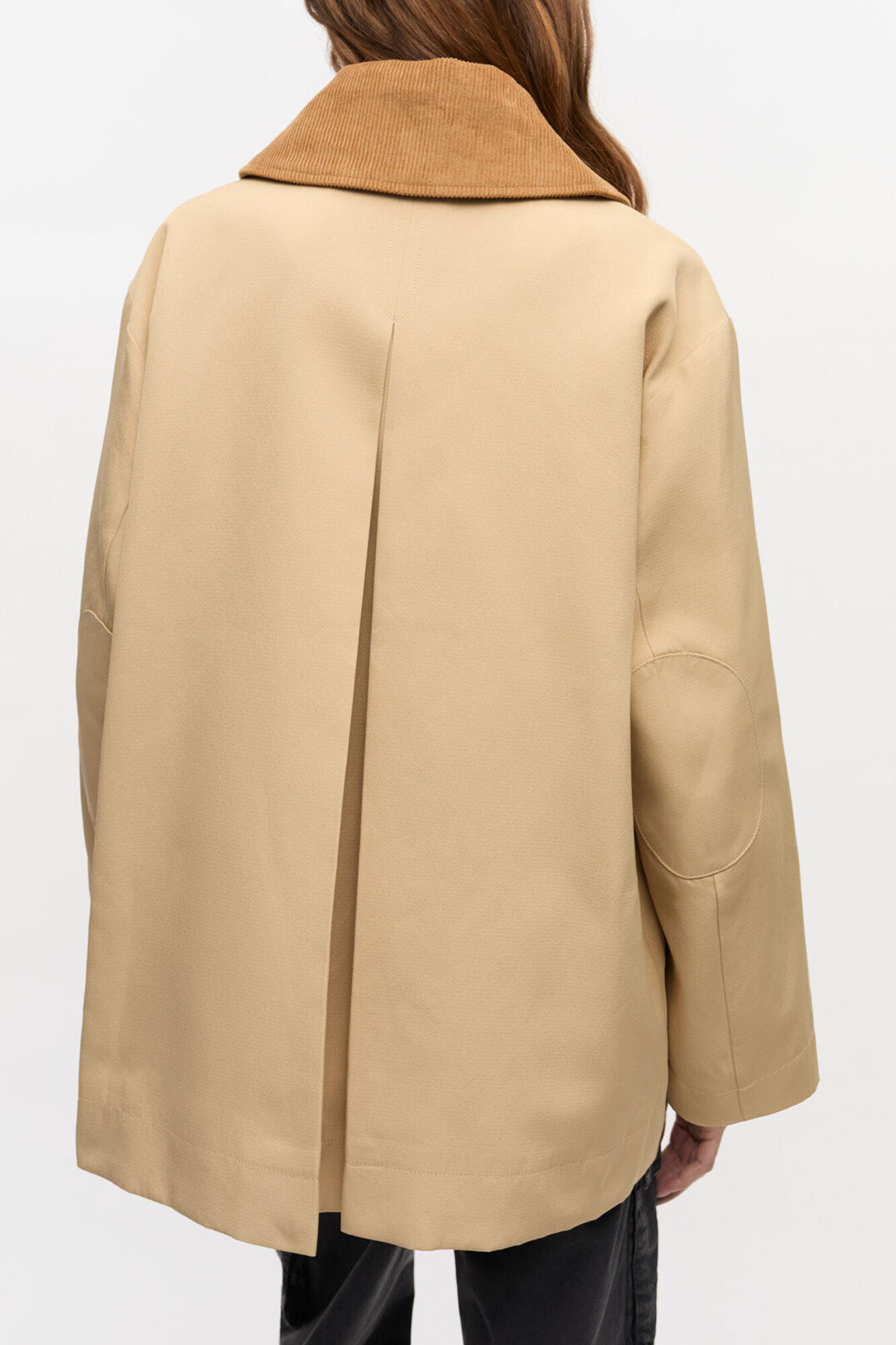 Camel Twill Midi Jacket | GANNI US