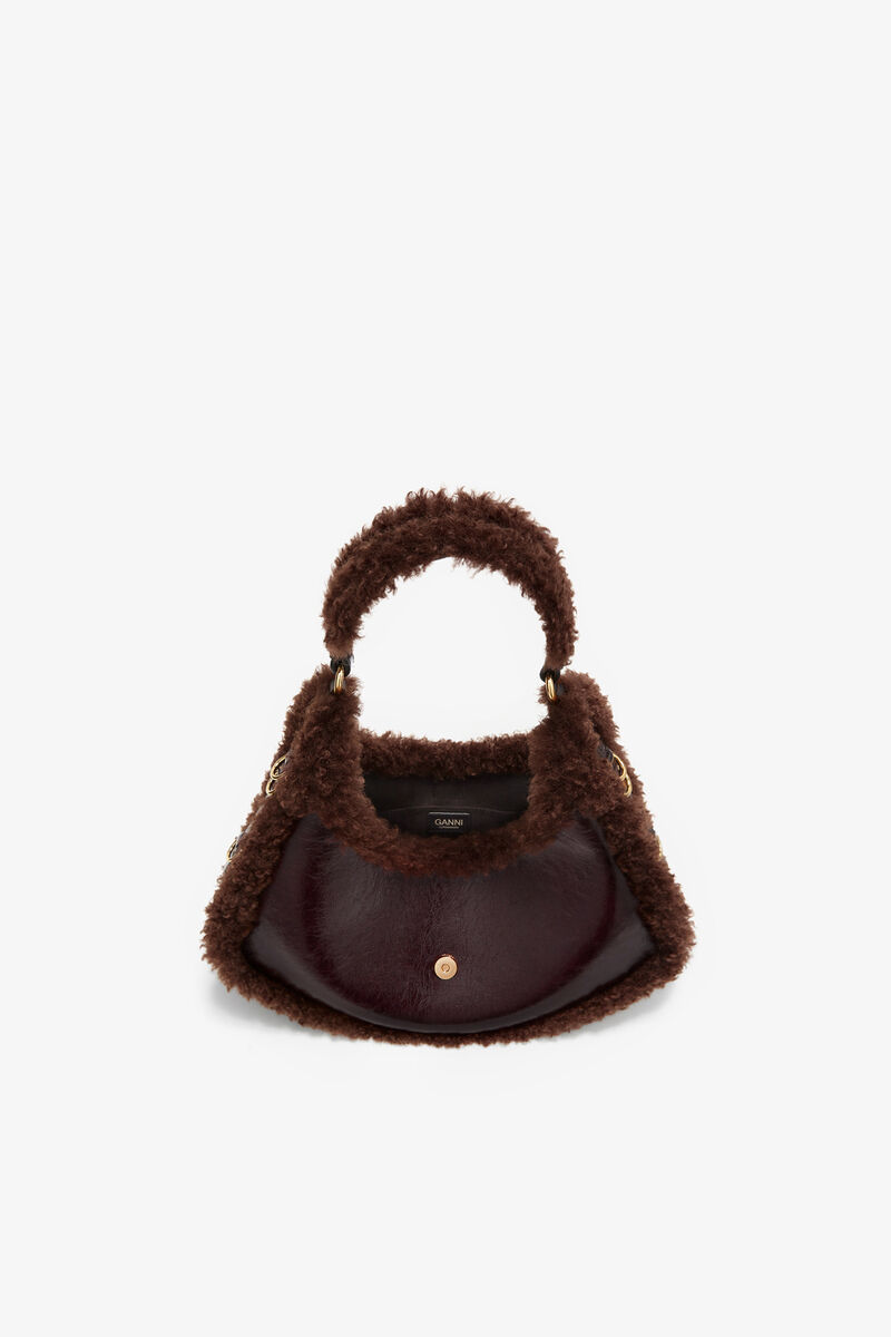 Kleine Kat Tasche in Braun, Polyester, in colour Demitasse - 3 - GANNI