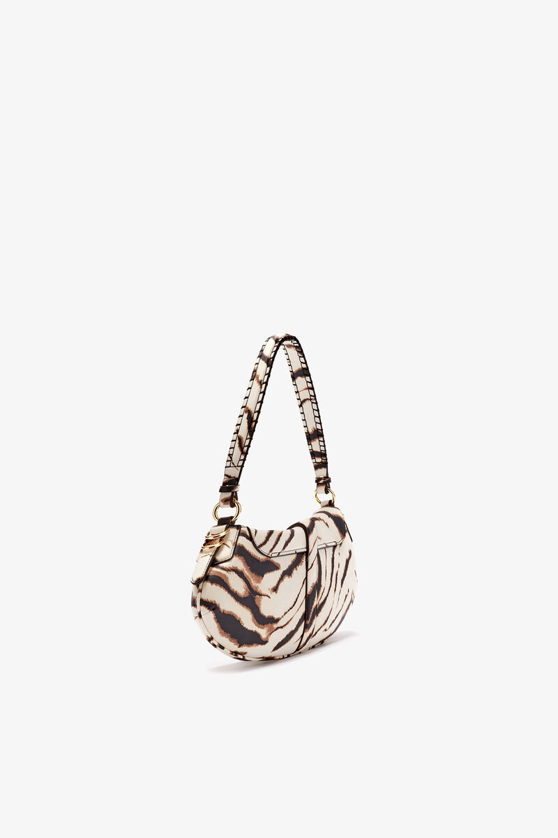 B-Kat Bag in Zebra, Recycled Polyester, in colour Egret - 2 - GANNI