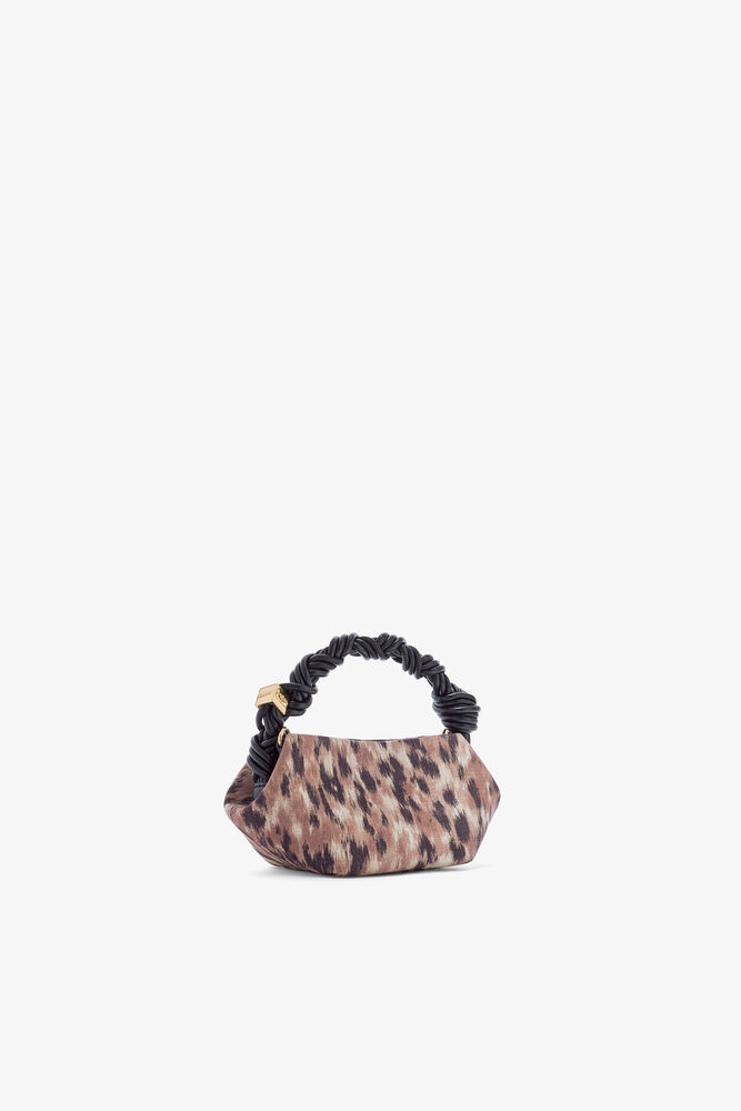 Mini Bou Bag in Printed Brown, Burro
