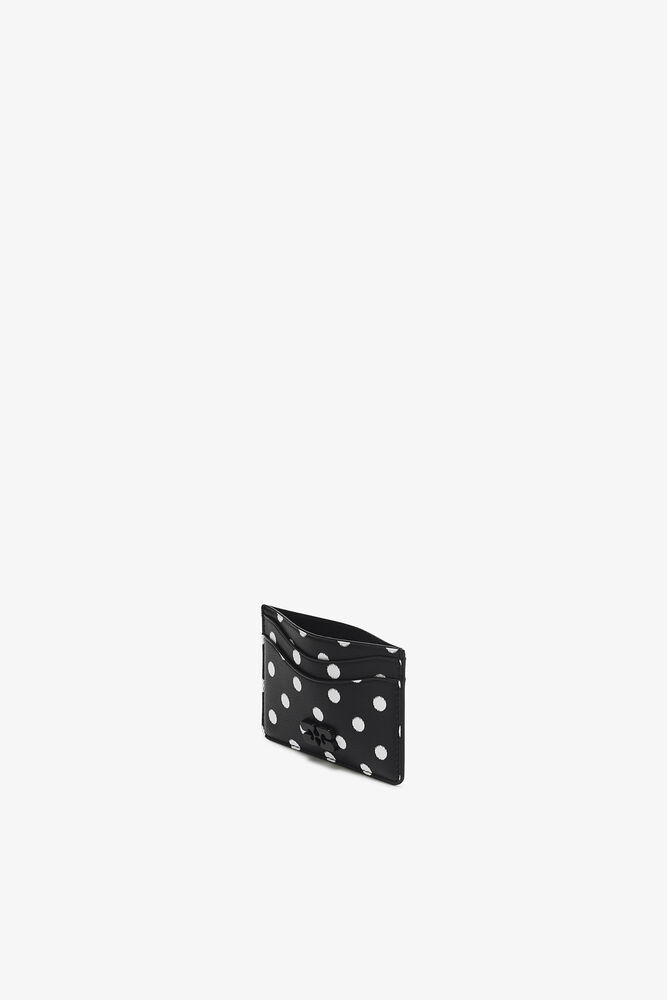 Bou Card Holder with Print, Black