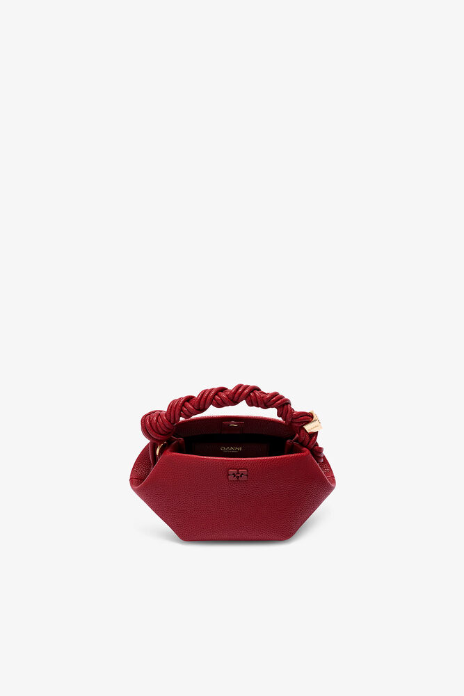 Mini Bou Bag in Grained Red, Red Dahlia