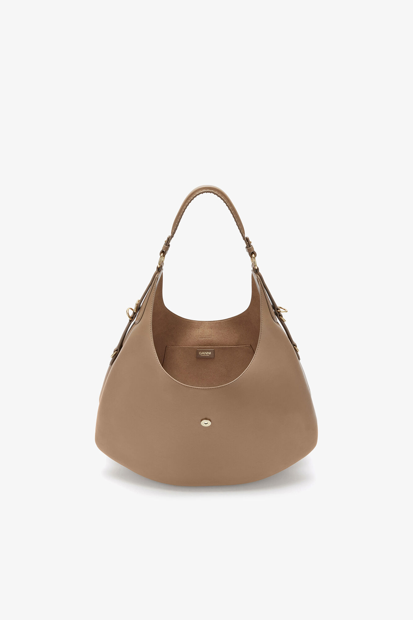 Große Kat Tasche in Braun, Recycled Leather, in colour Coca Mocha - 3 - GANNI