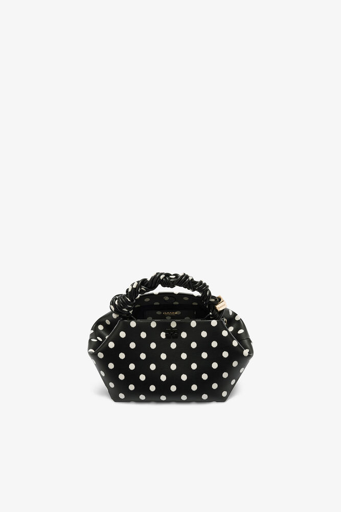 Small Bou Bag in Polka-Dot , Black