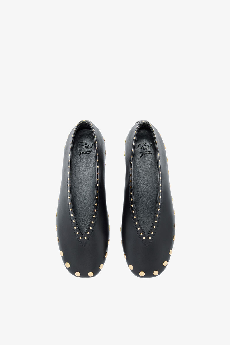 Jenny Ballerina in Black, Cotton, in colour Black - 1 - GANNI
