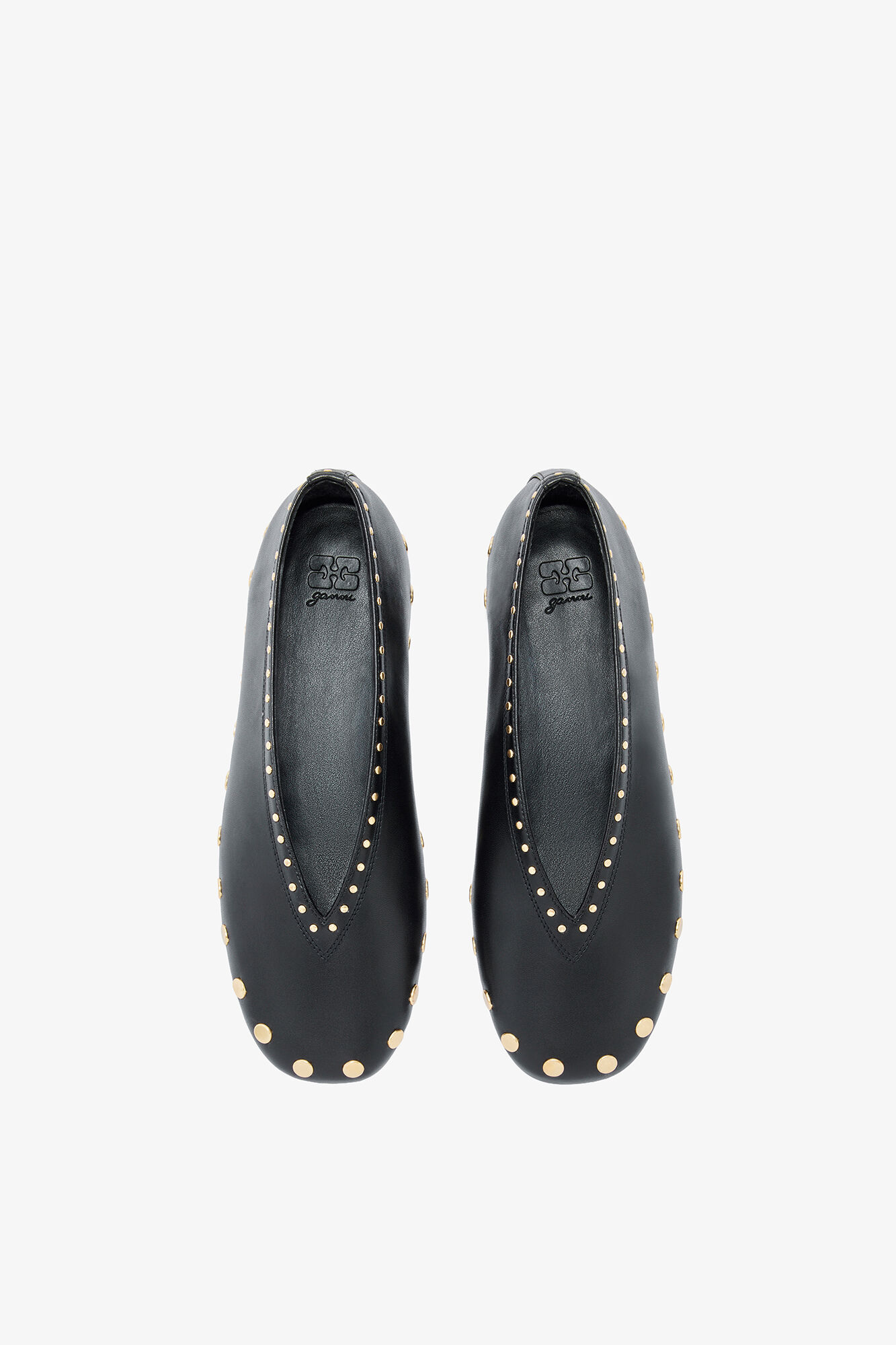 Jenny Ballerina in Black, Cotton, in colour Black - 1 - GANNI