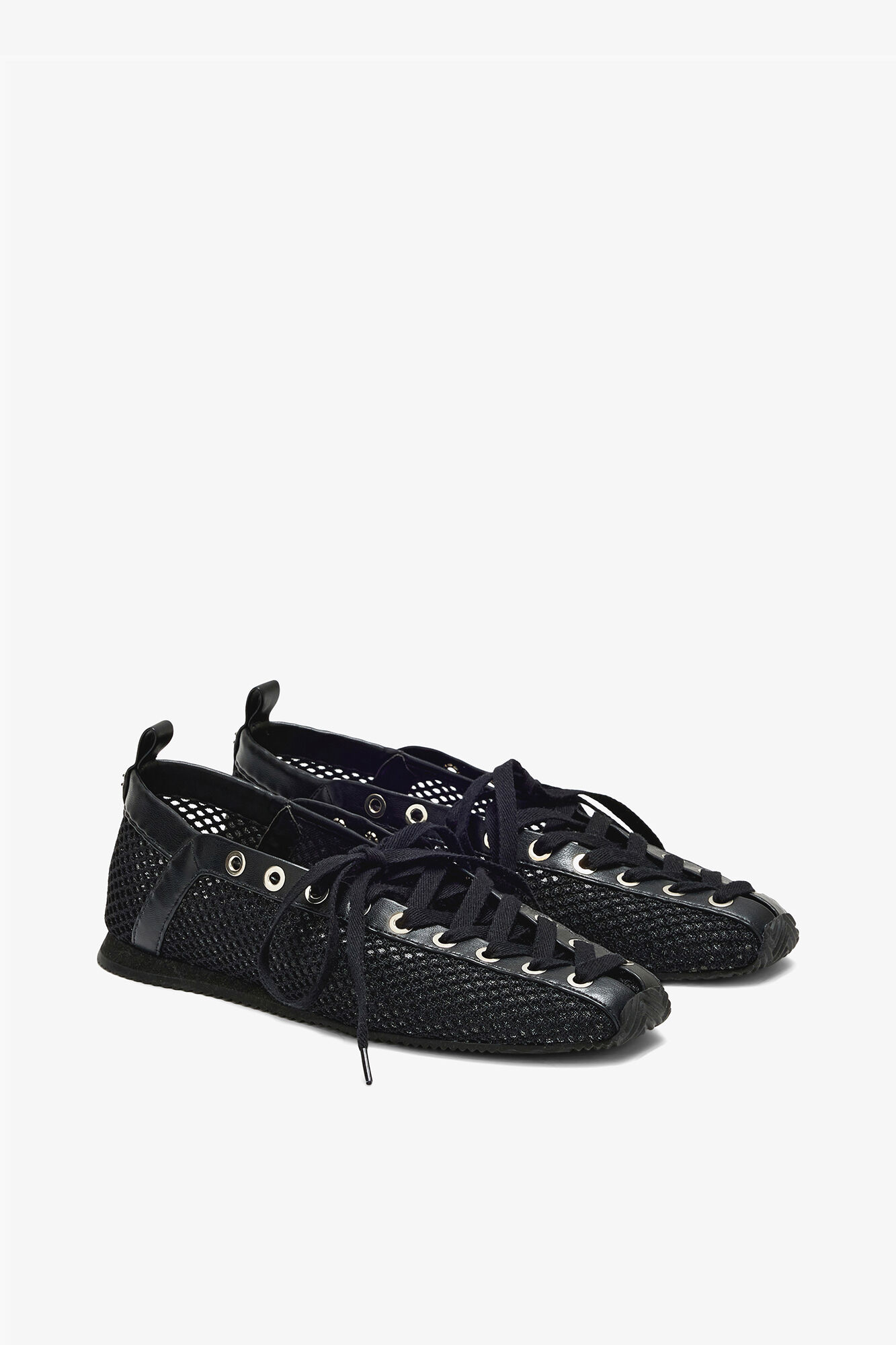スポーティバレリーナ（ブラックメッシュ）, Recycled Polyester, in colour Black - 2 - GANNI