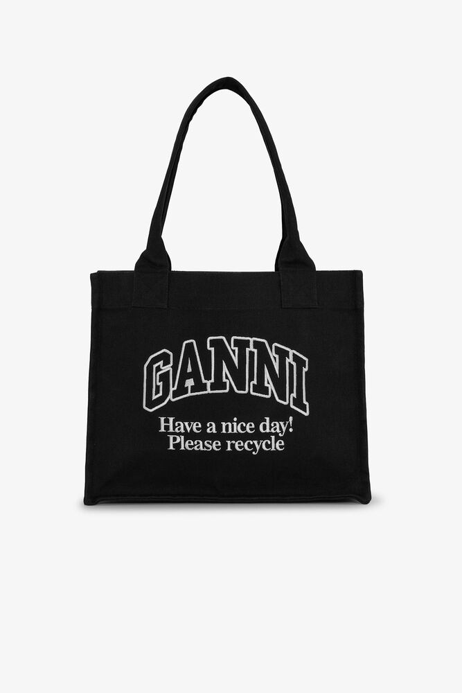 Large Tote Bag in Black, Phantom