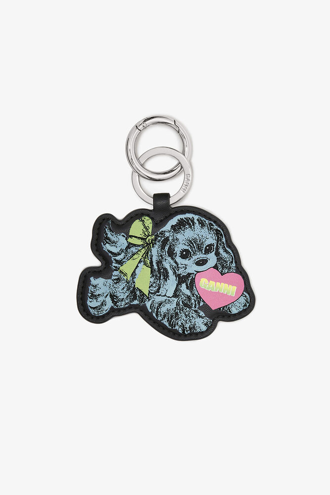 Blue Puppy Keyring, Baby Blue