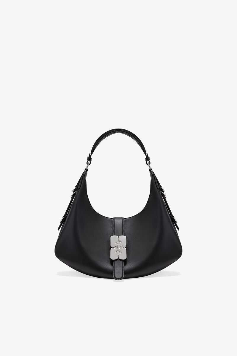 Petit sac Kat noir, Recycled Leather, in colour Black - 1 - GANNI