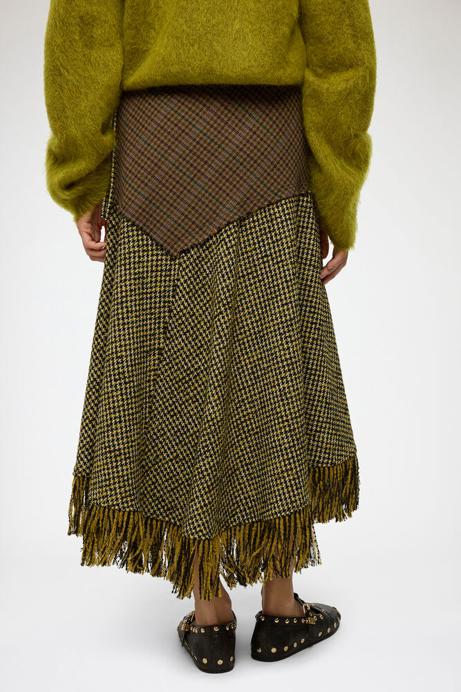 Skirt in Patchwork Check, Multicolour