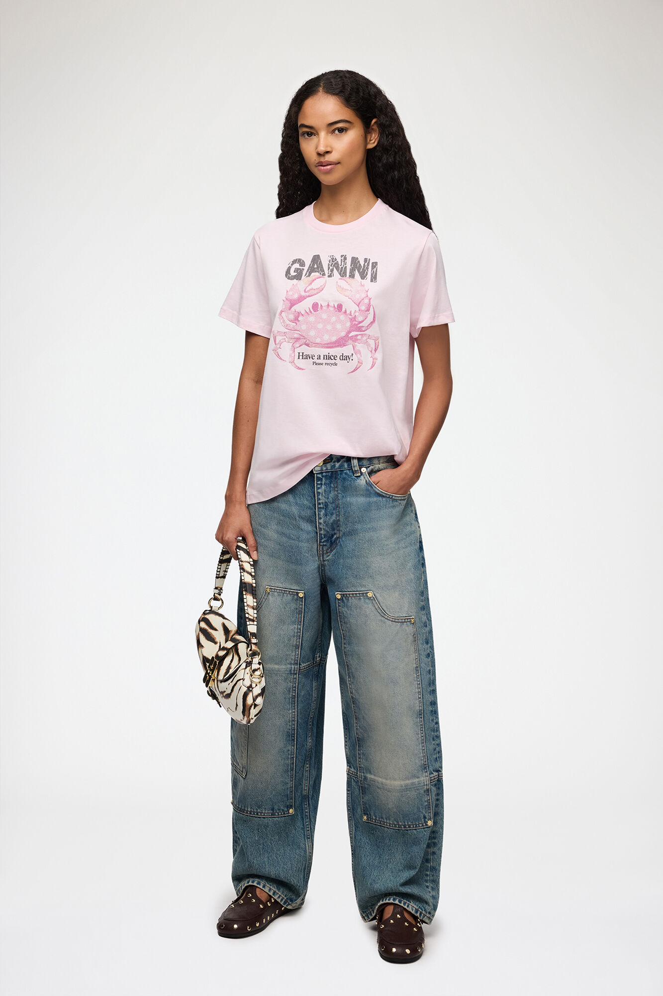 T-shirt with Crab | GANNI US
