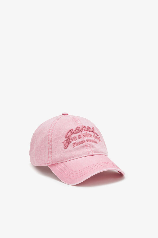 Cap in Pink Cotton, Pink Nectar