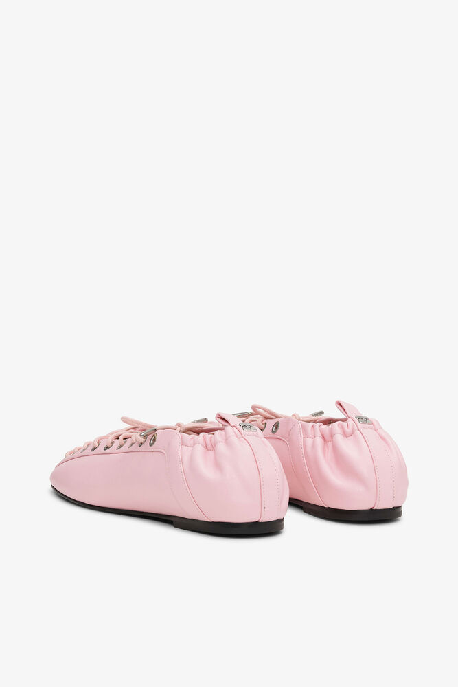 Lace-Up Ballerinas in Rose, Fairy Tale