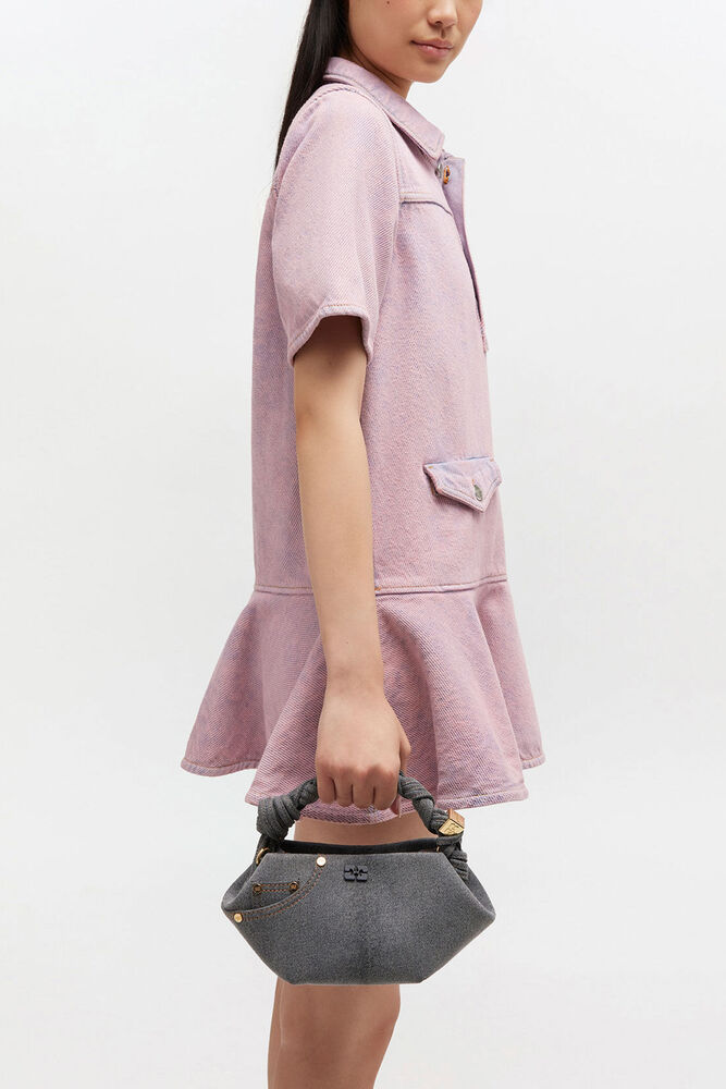 Mini Bou Bag in Denim, Lava Smoke