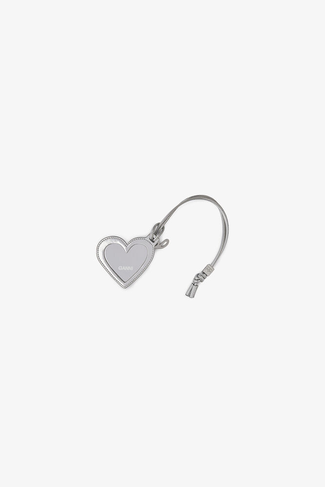Silver Bou Heart Mirror, Silver