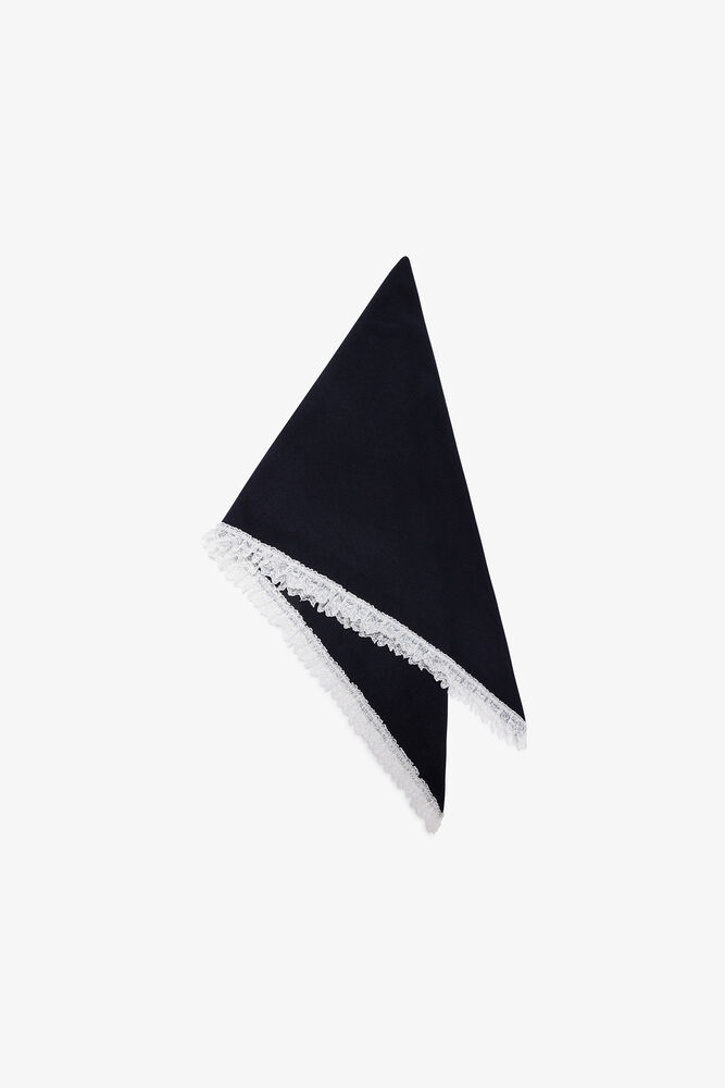 Scarf in Lace Wool, Sky Captain